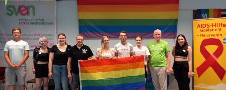 Aidshilfe bei der Pride Party Goslar