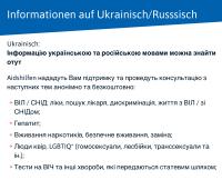 Informationen auf Ukrainisch/Russisch